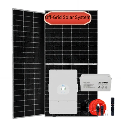 Slökkt-sólarplötusett með rafhlöðu og inverter